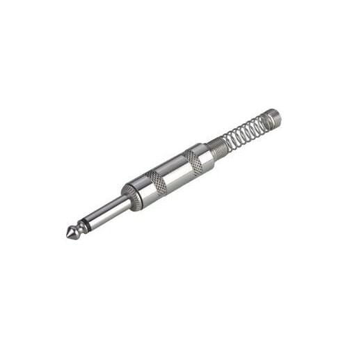 Wholesale 100pcs/lot male 1/4" mono6.35mm PLUG FOR MIC Microphone Speaker -blue 5257-1