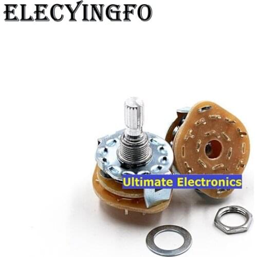 2pcs RS25 band switch switch potentiometer rotary switch 2 knife 5 files 2*5 files