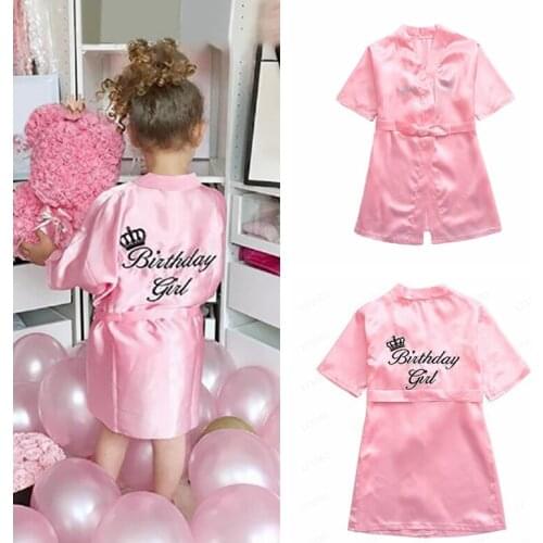 Girls Kids Pajama Letters Long Sleeve Robes Girls Nightgown Toddler Baby Sleeping Clothes Girls Bathrobe Sleepwear Night Dress