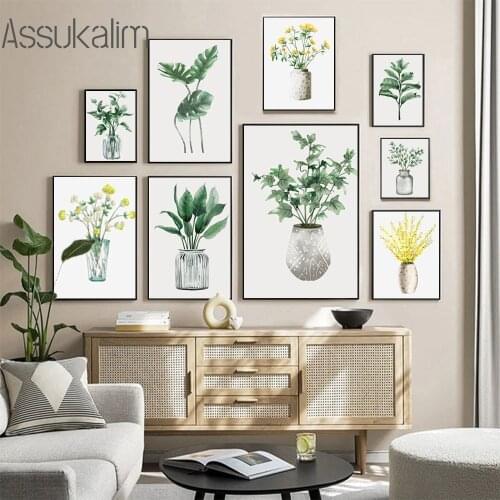 Plant Prints Monstera Posters Gypsophila Wall Painting Botanical Canvas Print Minimalist Poster Nordic Wall Pictures Home Decor