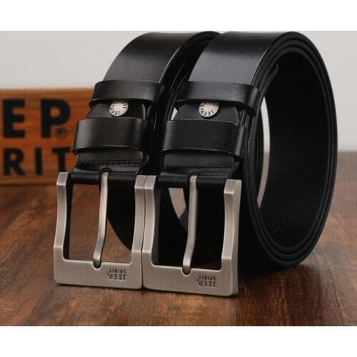 Luxury Brand Genuine Leather Belt Men Business Casual Pin Buckle Cowskin Split Leather Designer Waist Mens Belt Ceinture Homme
