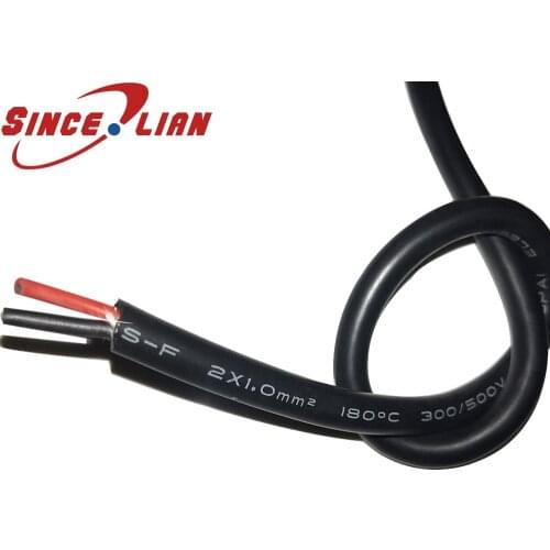10M Silicone Arduino Wires High Temperature Wire 2Core 1.0mm2 Square Oil Proof Flexible Silicon Wire Silicone Insulated Wire