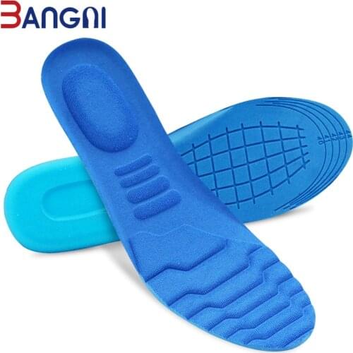 3ANGNI All-Day Insoles Memory Foam Sweat-Absorbant Sport Massage Arch Support Soft Pad Insert Woman Men Feet Pain Shoes Sole