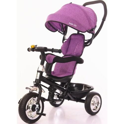 Child Tricycle Stroller Bicycle 1-3-5 Years Wheelchair Functional Three Wheels Stroller 3 In 1 Pram Baby Child Tricycle Trolley