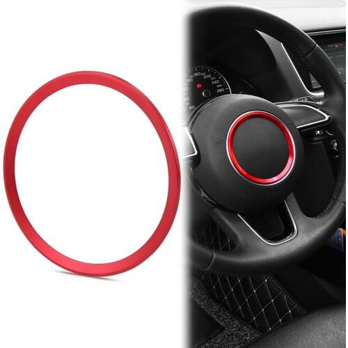 Aviation aluminum alloy Car Steering wheel decoration ring sticker logo Decals Car styling for Audi A3 A4L Q3 Q5 A5 A6L
