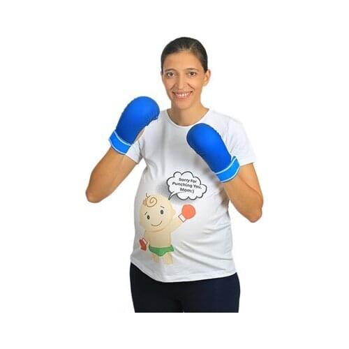 WelcomeBaby Mummys Baby Maternity T-Shirt My Punch White