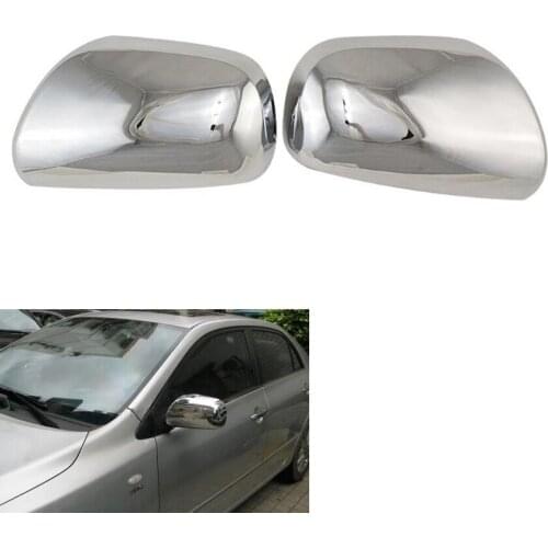 YAQUICKA Chrome ABS Rearview Rear View Mirror Cover Trim Car Accessories For Toyota Prius 2003-2008