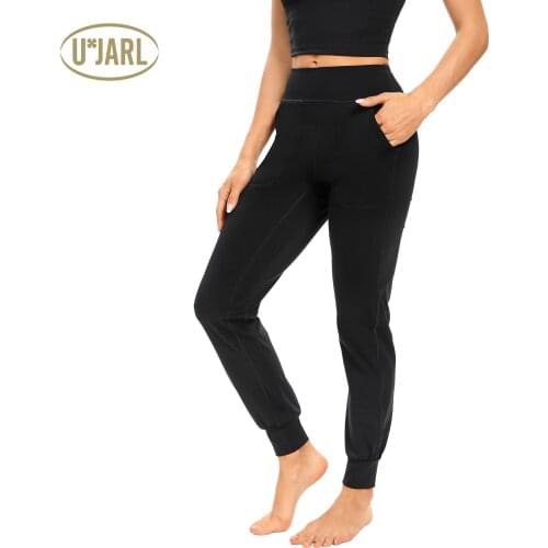 UxJARL Womens High Waisted Yoga Pants Tummy Control Athletic Jogger Workout Leggings with Two-Sides Pockets Running