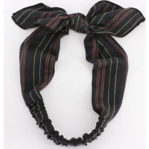 Korean Striped Hair Bow Turban Head Wrap Hair wear Women Hair Accessories Wholesale