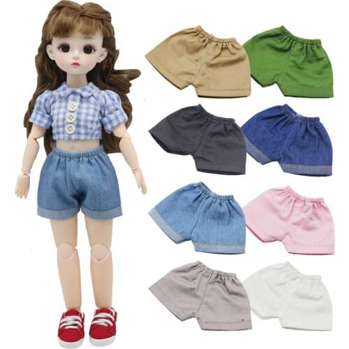 1/6 BJD Doll Summer Short Pants Korean Pure Casual Loose Holiday Trousers Toy Clothing Accessories Gift for Kids