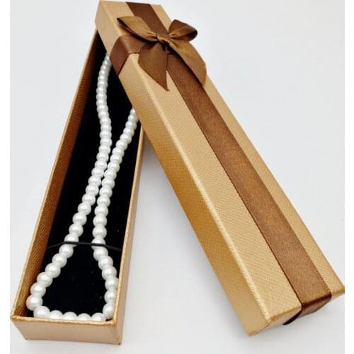 16PCS brown bowknot jewelry necklace bracelet gift box necklace jewelry box