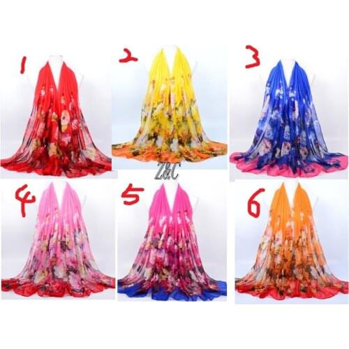 200pcs/lot new coming colorful oil painting flower scarf shawl pashmina/paint floral scarves