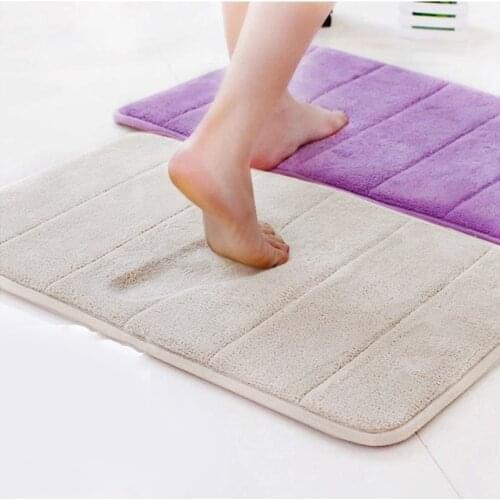 40*60cm Non-slip Bath Mat Soft Water Absorbent Rug Bathroom Mat Shaggy Memory Foam Bathroom Mat kitchen Floor tapis salle de