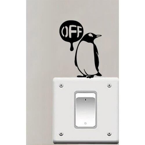 Free shipping penguin Sticker Waterproof Vinyl Wallpaper Home Decor Living Room Bedroom Sticker Mural