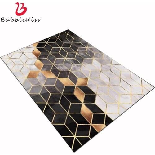 Bubble Kiss Carpet for living room Golden geometric pattern Computer chair Non-Slip cloakroom Floor Mat Comfortable carpet