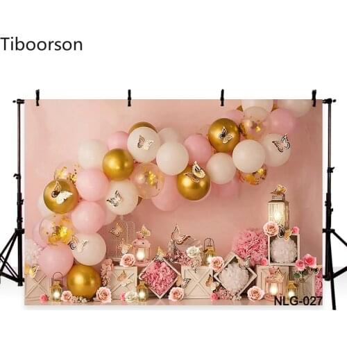 Birthday Photography Backdrops 1st Baby Shower Cake Smash Balloon Decorations Photo Background Children Newborn Studio Photocall