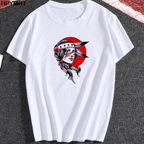 Vintage beautiful girl Printed Women T-shirt Cartoon Short Sleeve Clothes Harajuku Oversized Tshirts New Summer Tops Female Tee