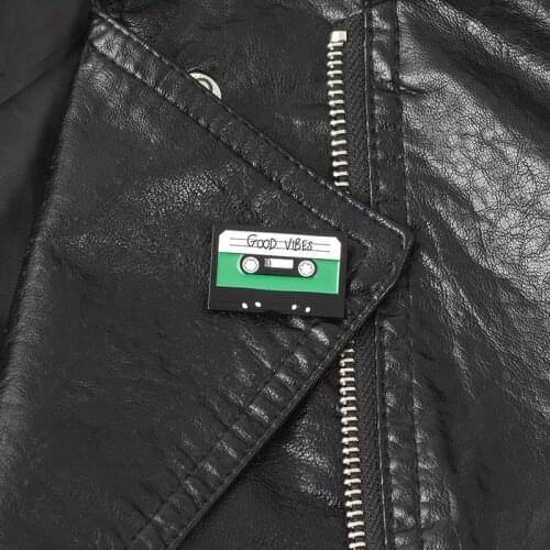 GOOD VIBES Tape Pins Backpack Bags Hats Leather jeckets Decoration Accessories Good vibe jewelry Men Women Unisex jewelry