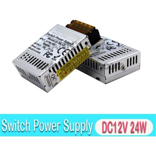 Single DC Power Supply Switching 12V 2A 24W Lighting Transformers 100-240v AC DC12V Driver SMPS For LED Light CCTV AV TV