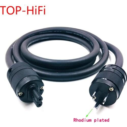 TOP-HiFi Gold/Rhodium plated US AC Power Cord Cable with firgure 8 C7 IEC Connector Power Cable for Furutech Power CORD