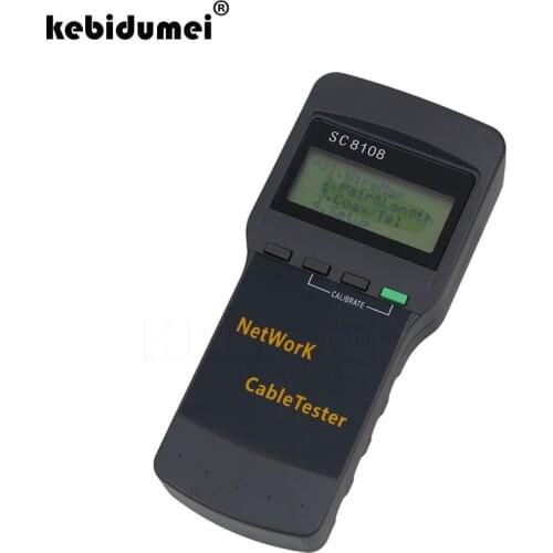 Kebidumei New SC8108 Lan tester Meter Cable Tester CAT5 RJ45 tester With LCD Display Meter Breakpoint Finder Test Rangefinder