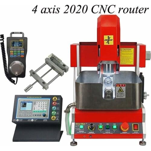 LY 4 axis 2020 CNC engraving machine router for jewelry wax seal with off-line working function 800W spindle mach3 software