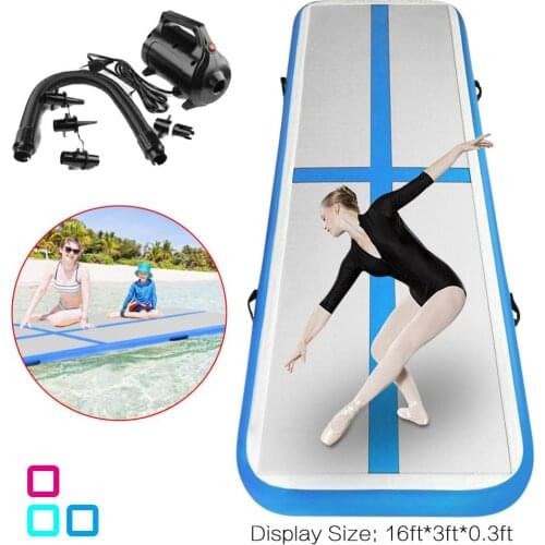 3m 4m 5m Inflatable Gymnastics Mattress Gym Tumbling Mat Tumble Airtrack Flooring Workout Mat Yoga Training Tumbling Air Track