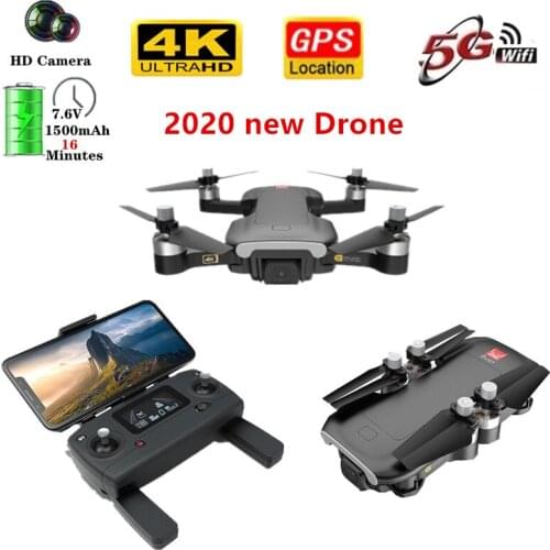 2020 NEW 4k Drone 5G WIFI FPV HD Camera Brushless Motor Quadcopter Gesture Control Foldable Drones 4K Drone With GPS VS SG906