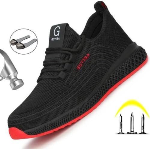 New Mesh Safety Shoes Men Safety Boots Work Shoes Puncture-Proof Work Sneakers with Steel Toe Indestructible Shoes
