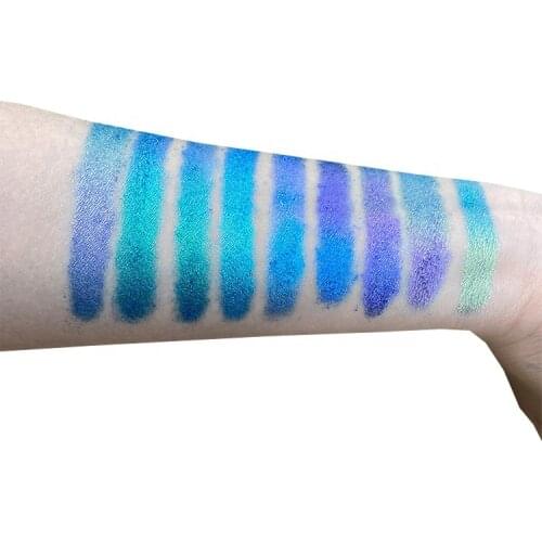 Bulk Multichrome pigment pressed eyeshadow shimmer duochrome chameleon pigment 1g/pcs 9colors/set