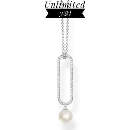 Charm Necklace Pearl with Graphic Modern Design 2020 WinterBrand New Fashion Jewelry Thomas 925 Sterling Silver Gift For Women