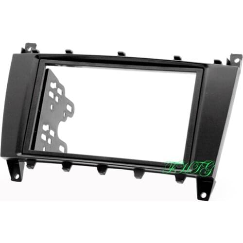 Car Radio Fascia panel is suitable for 2005-2009 BENZ C CLASS (W203)/ GLK-Class (C209), Double Din Car Audio Frame