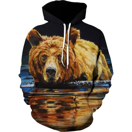 Latest Bear Hunter 3D Hoodshirt Print Mens Hatshirt Sea Bear Fashion Sweatshirt MENWOMENS Unisex Spring Autumn Protector