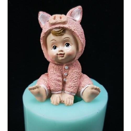 PRZY TS0105 Silicone Mold Angel Baby Girl Mold Handmade Cute Baby DIY Candle Aroma Mould Soap Making Moulds Resin Clay Molds