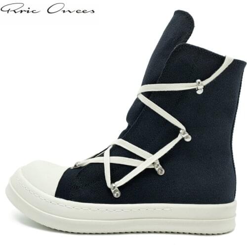 Original Men Shoes Rric Owens Womens Sneakers Mens Sneakers Shoes Streetwear Men Shoe Hip Hop Mens Casual Shoes Canvas Boots