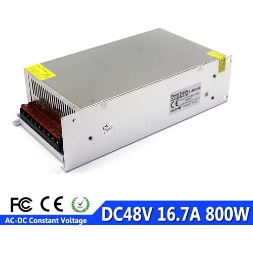 48V 16.7A 800W Switching Power Supply Driver Transformers 110V 220V AC DC48V SMPS for CNC Machine LED Lighting Stepper Motor