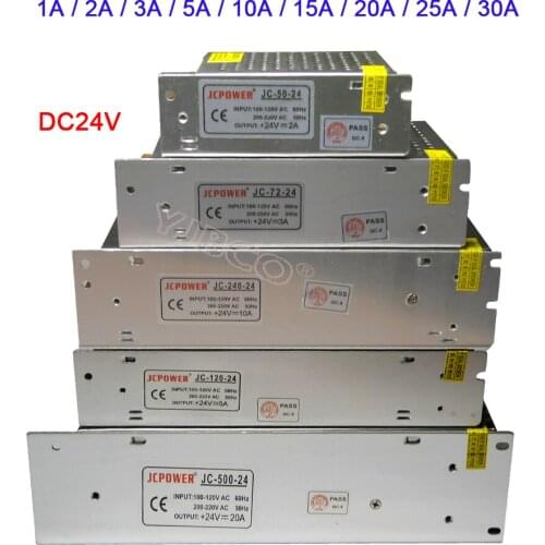 Wholesale DC 24V led Lighting Transformer 1A 2A 3A 5A 10A 15A 20A 25A 30A led strip Switching Power Supply led lamp Light driver