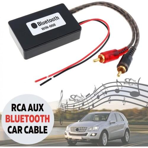Universal Car Wireless Connection Adapter for Stereo with 2 RCA AUX IN Music Audio Input Wireless Cable