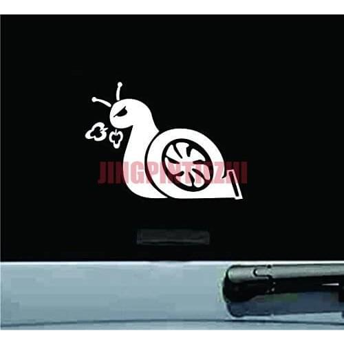 Car Stickers Vinyl Motorcycle Decal Car Window Body Decorative JDM Embossed Snail Decal Turbocharger