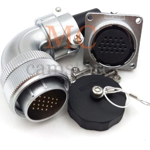WEIPU WS28 20pin waterproof power connectors, industrial bulkhead Circular plug socket,20 wires Metal Aviation Plug Socket 5A