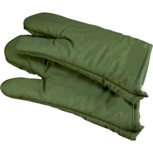 Green thickened insulated gloves anti-scalding high temperature gloves