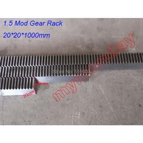 1pcs 1.5M 1.5 Mod 20*20*1000mm Mold Gear Rack Precision CNC Rack Straight Teeth Toothed rack Router
