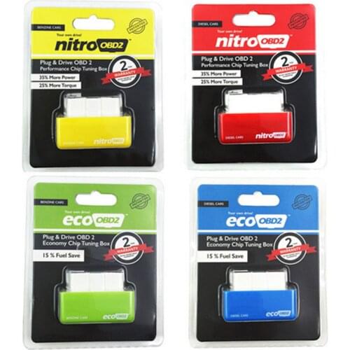 1pc x Eco/Nitro OBD2 Chip Tuning Box Plug & Drive For Benzine/Diesel Car