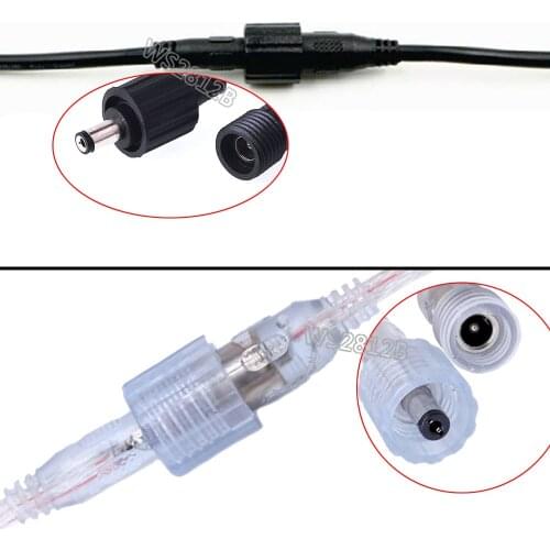 10~50 pairs LED Connector IP68 DC 5.5 x 2.1mm Male to Female jack adapter for Led Strip Power Adapter Plug Cord