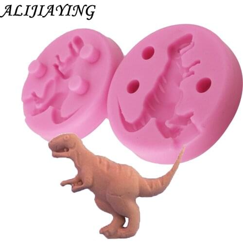 2Pcs/set 3D Dinosaur Drago Shape Fondant Silicone Mold Chocolate, Soap Cake Decorating Tools kitchen Baking accessories D0827