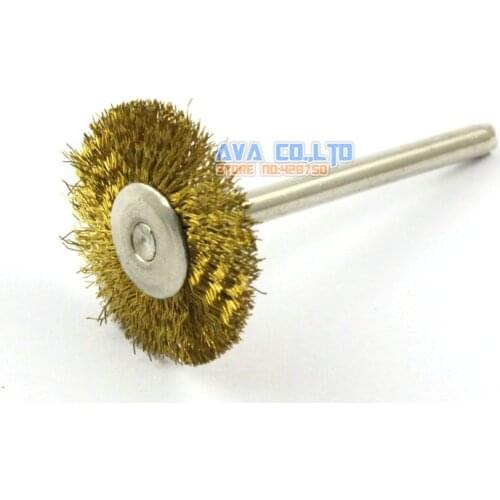 20 Pieces 22mm Brass Wire Brush Wheel for Cleaning Rust Removal