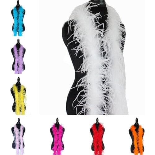 2020 New Hot sale 2 Meters/Lot fluffy Ostrich Feathers Boa DIY plumas Costume/Wedding Dancer partys decoration plumes for crafts