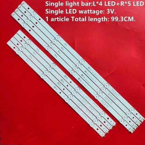 8pieces LED Backlight strip 5/4 lamp For LG 49" TV 49LJ5500 49LJ550M NC490DUE-AAFX1-41CA NC490DUE 49LG594V HC490DUN-SLTL1-A19X