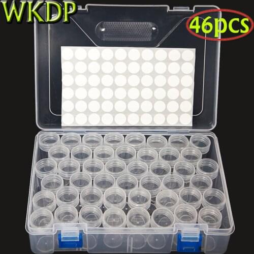 46/56/64/84pcs 5D DIY Diamond Painting Accessories Embroidery Tool Drills Storge Box Container Orginazer Cross Stitch Kits