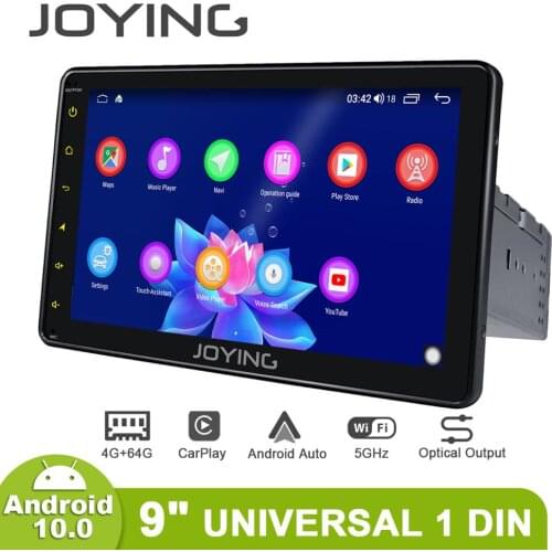 Joying 9inch 1Din Universal Android Car Radio Android10 GPS Carplay Android-auto DSP SPDIF Optical Output 5G WiFi 4G SIM Card